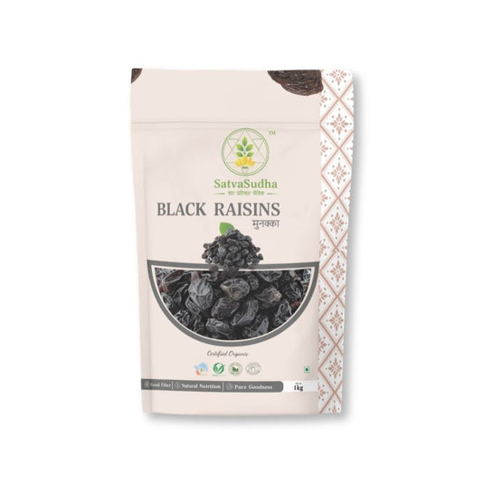 Organic Raw Black Raisins (मुनक्का) - Satva Sudha